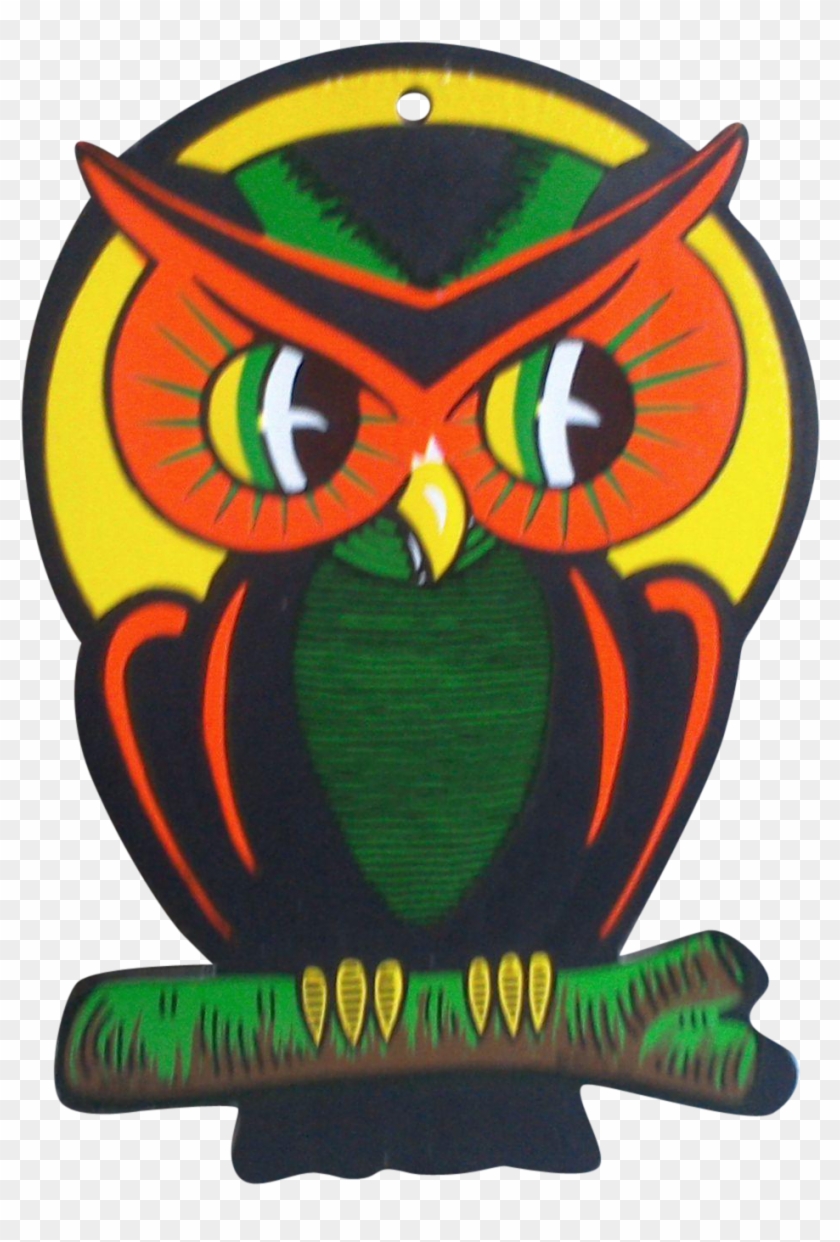 Vintage ~ Beistle ~ Owll ~ Die Cut Halloween Decor - Vintage Halloween Owl #885020