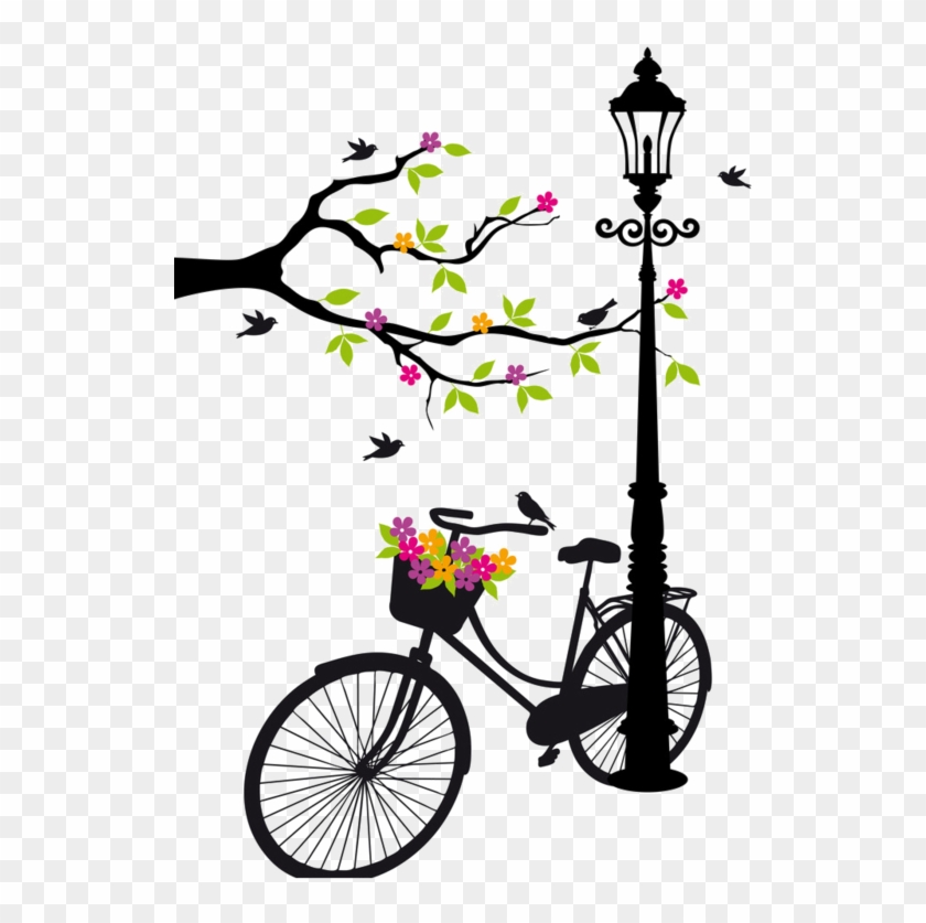 Bicycle With Flower Vector #885061