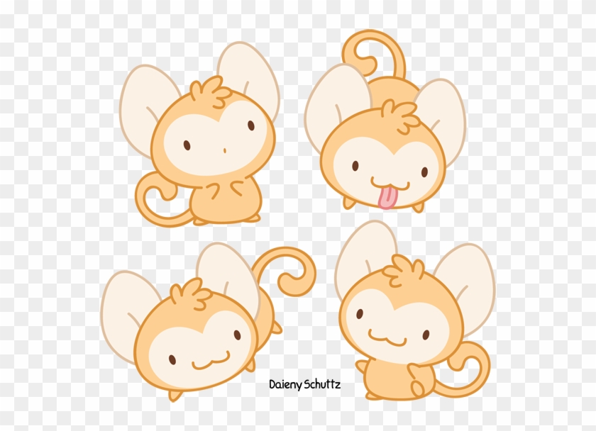 Chibi Monkey By Daieny - Digital Art #885162