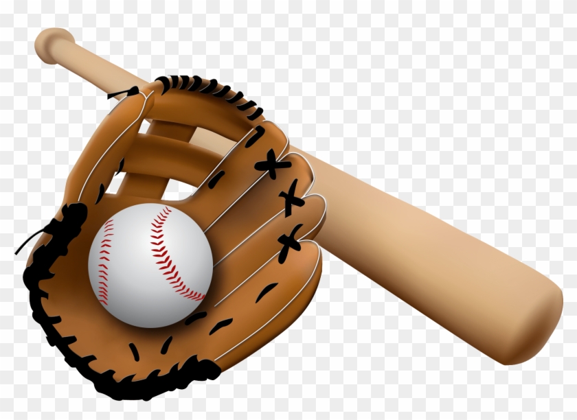 Bat Clipart Baseball Mitt - Transparent Background Baseball Bat Clipart Png #885270