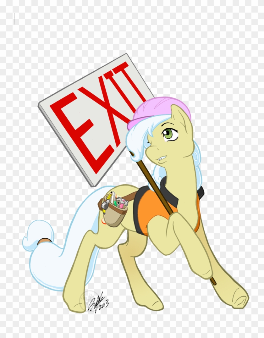 Big Apple Ponycon Ambrosia Exit Sign Colors By Bee-chan - Cartoon #885273