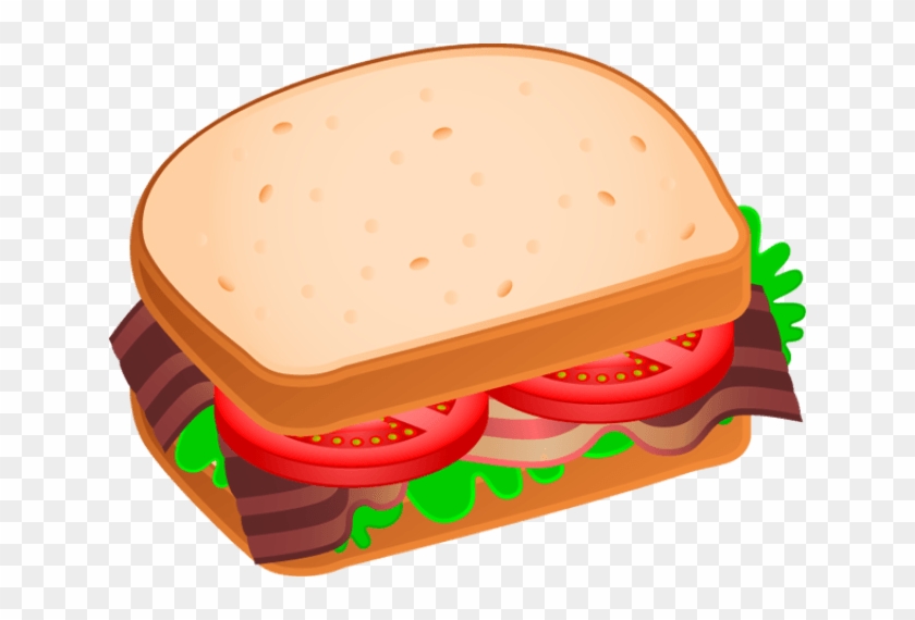 Sandwich Clip Art - Bacon Lettuce Tomato Clipart #885492