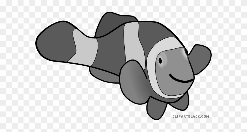 Clownfish Clipart Fishblack - Fish Clip Art #885612