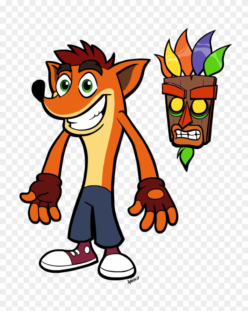 Crash Bandicoot And Aku Aku By Anioco - Como Desenhar Crash Bandicoot #885618