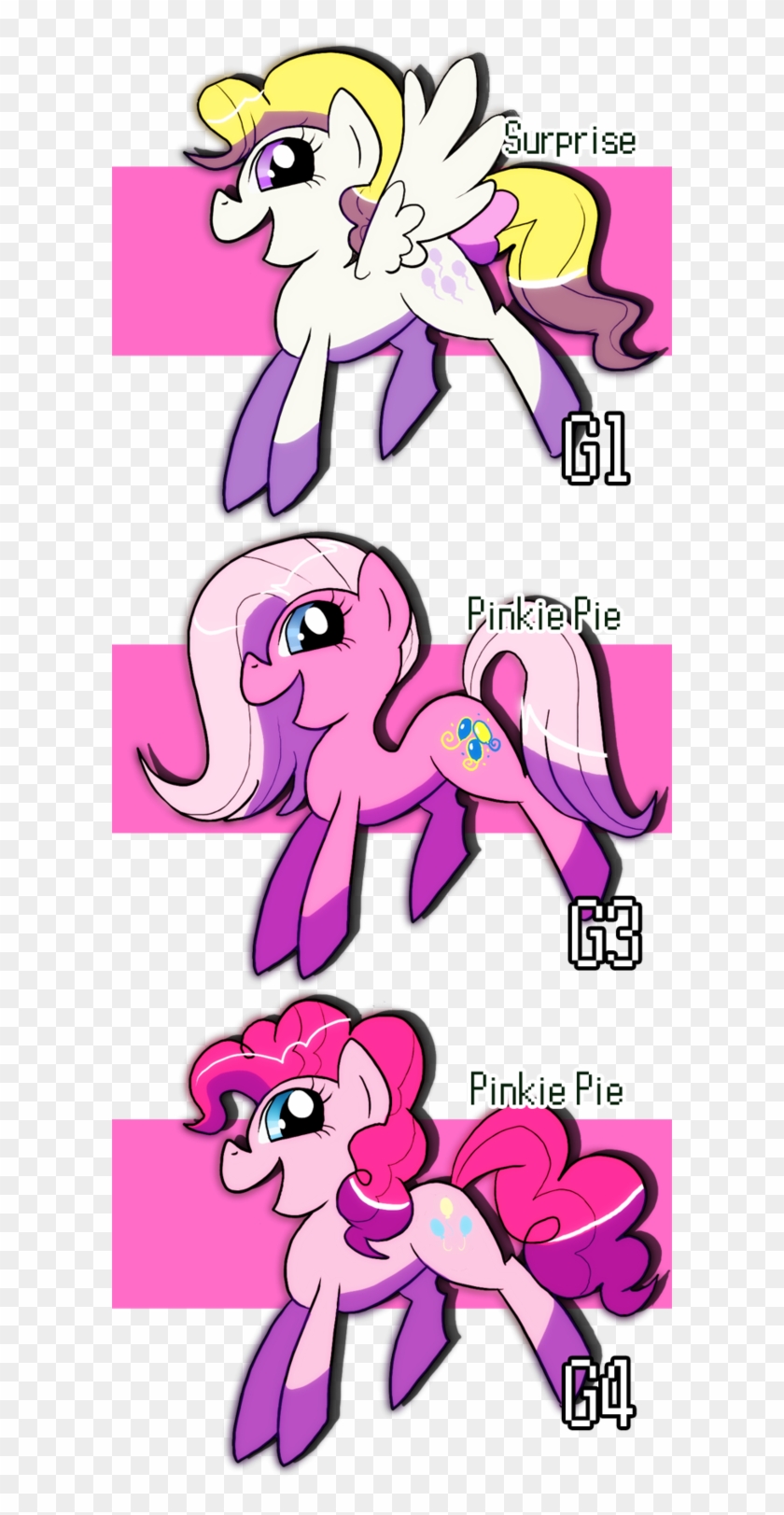 Pinkie Pies Evolution By ~shufflestripes On Deviantart - Evolution Of Pinkie Pie #885692