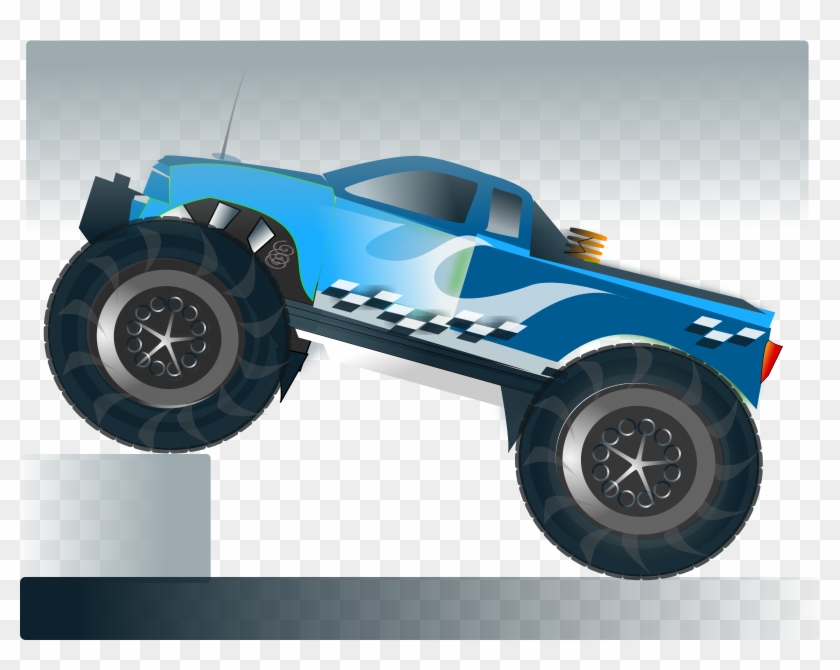 Monster Truck Clip Art - Blue Monster Truck Clipart #885924