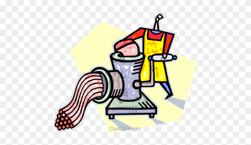 Meat Grinder Royalty Free Vector Clip Art Illustration - Meat Grinder Royalty Free Vector Clip Art Illustration #886039