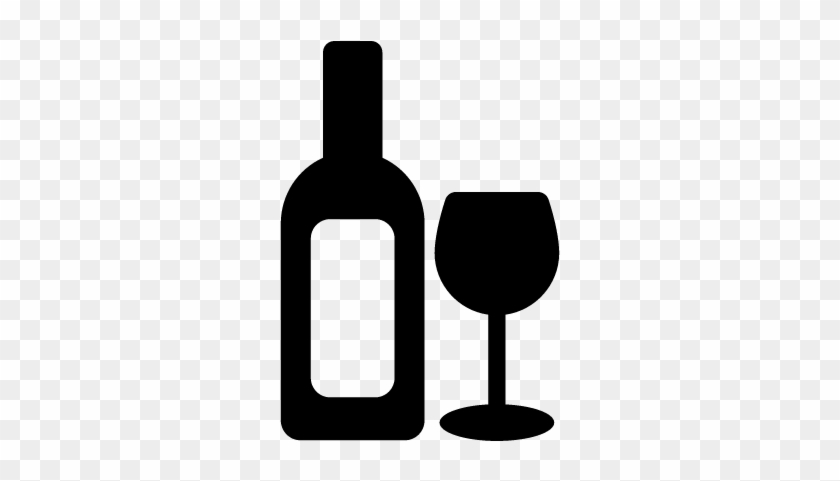 Wine Glass And Bottle Vector - Bottle Png Logo #886269