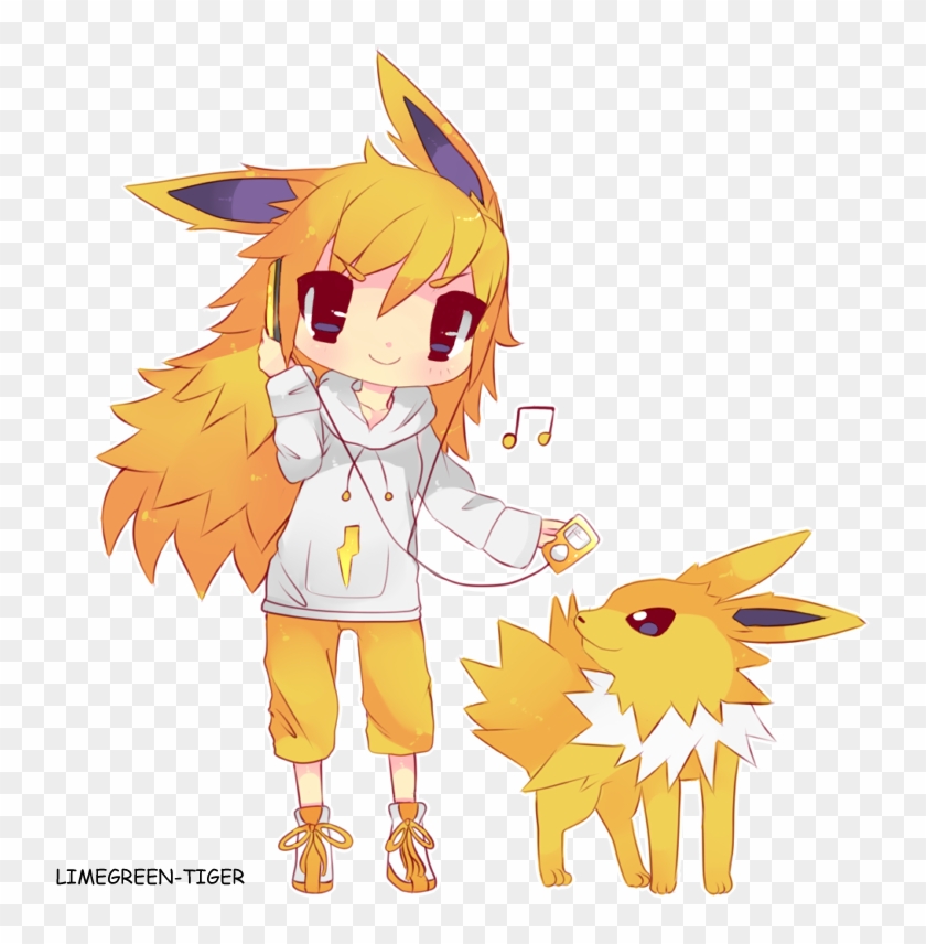 Chibi Jolteon Gijinka By *misslimetiger On Deviantart - Chibi #886341