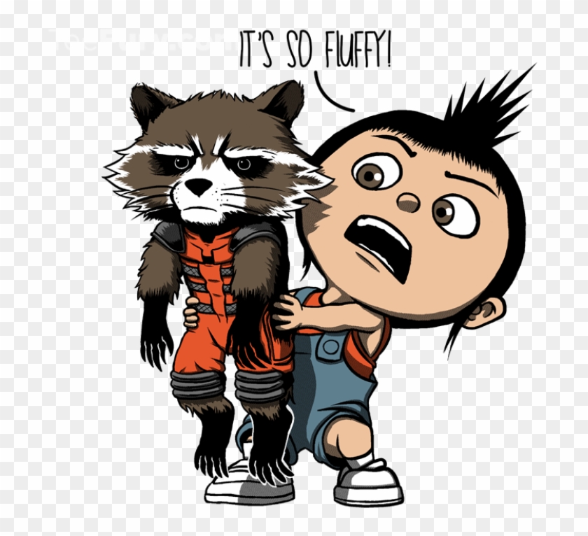 Fluffy Lil Guardian By Looneycartoony Found On Teefury - Guardians Of The Galaxy Rocket Anime #886448