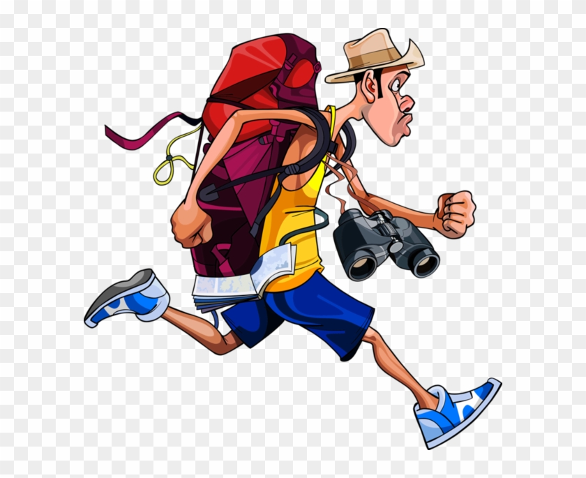 People, Illustration, Individual, Person, People - Cartoon Guy With Backpack #886537