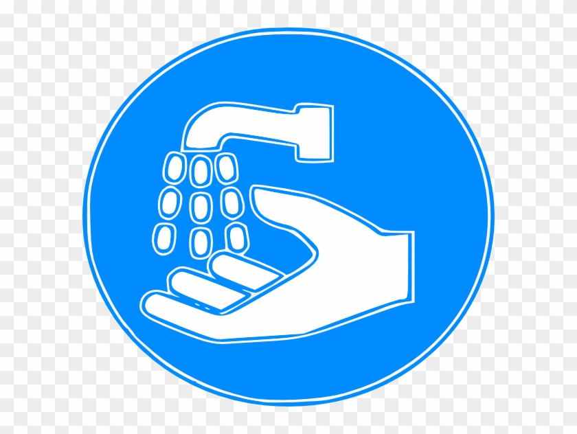 Hand Wash Sign Clip Art At Clker - Lavando As Mãos Vetor #886603