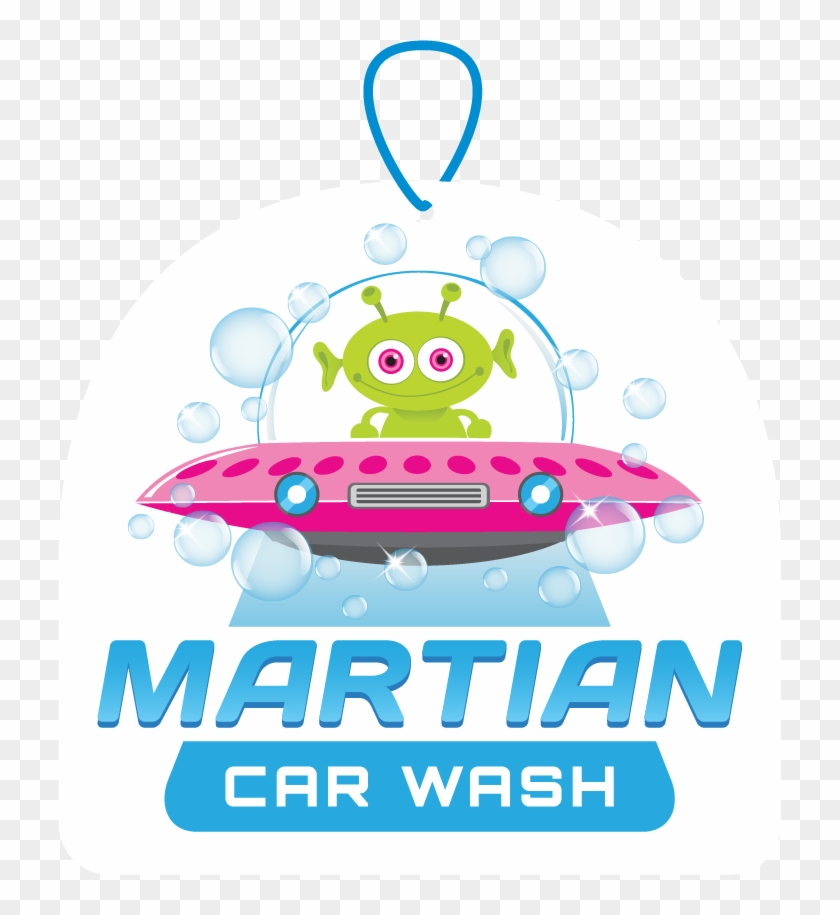 Air Freshener With Every Wash - Martian Car Wash Logo #886649