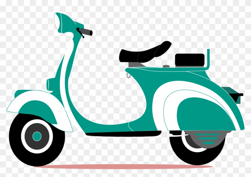 Scooter Car Vespa Metro Vancouver Piaggio - Funlife Vintage Motorcycle Canvas Art Print Painting #886662