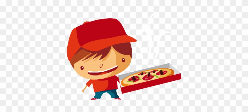 Make Your Day Special With Us - Pizza Delivery Guy Cartoon #886850