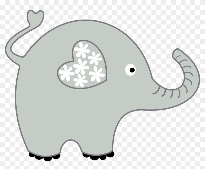 Cute Elephant Heart Clipart - Cute Elephant Heart Clipart #887154