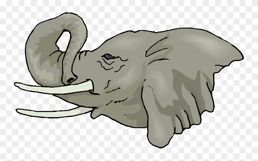 Elephant Clipart Clipart Elephant With Tusks Cartoon - Elephant With Tusk Clipart #887163