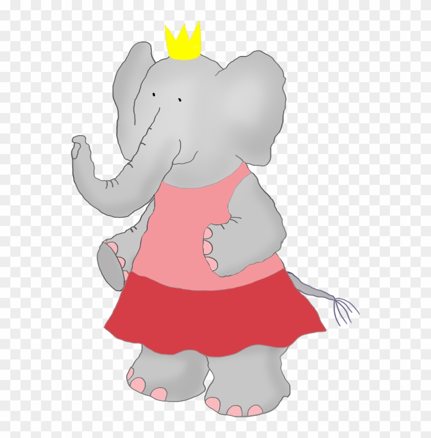 Princess Clipart Elephant - Funny Cartoon Elephant #887187