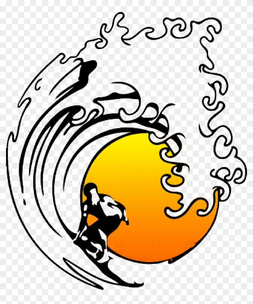 Big Wave Surfing Wind Wave Banzai Pipeline Clip Art - Surfer #887198