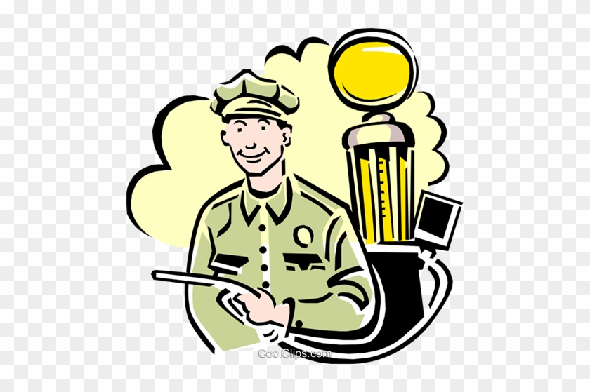 Gas Station Attendant Royalty Free Vector Clip Art - Gas Pump Attendant Clipart #887199