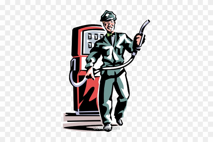 Service Station Employee Royalty Free Vector Clip Art - Retro Clip Art Free #887215