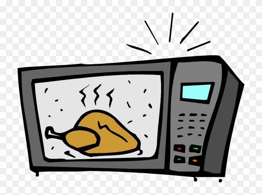 Microwave Radiation Has Lower Frequencies And Longer - Cartoon Picture Of A Microwave #887218