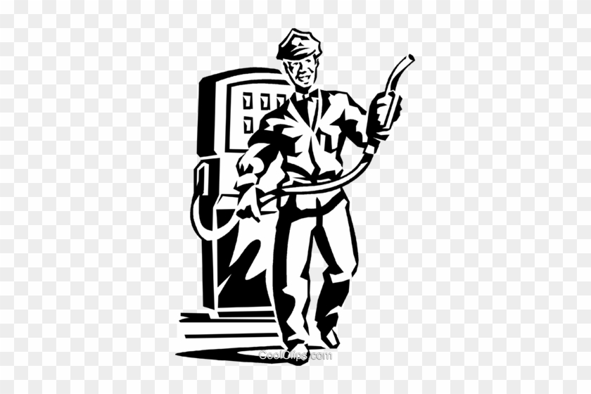 Service Station Employee Royalty Free Vector Clip Art - Retro Clip Art Free #887219