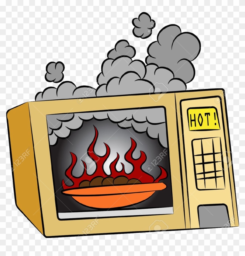 A Microwave Oven, Better Known As The Microwave Is - Microwave Fire Clip Art #887443