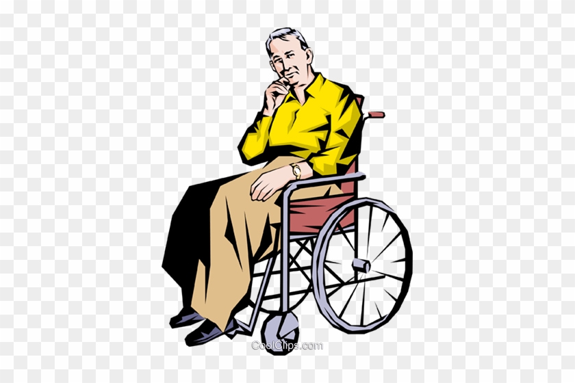 Wheelchair Elderly Clipart - Man On A Wheelchair #887511