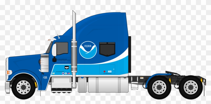 Semi Trailer Truck Side View Png Clipart - Semi Truck Side View #887598