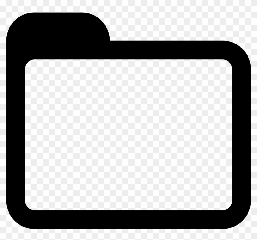 Folder Clipart Black And White - Black And White Folder Icon #887808