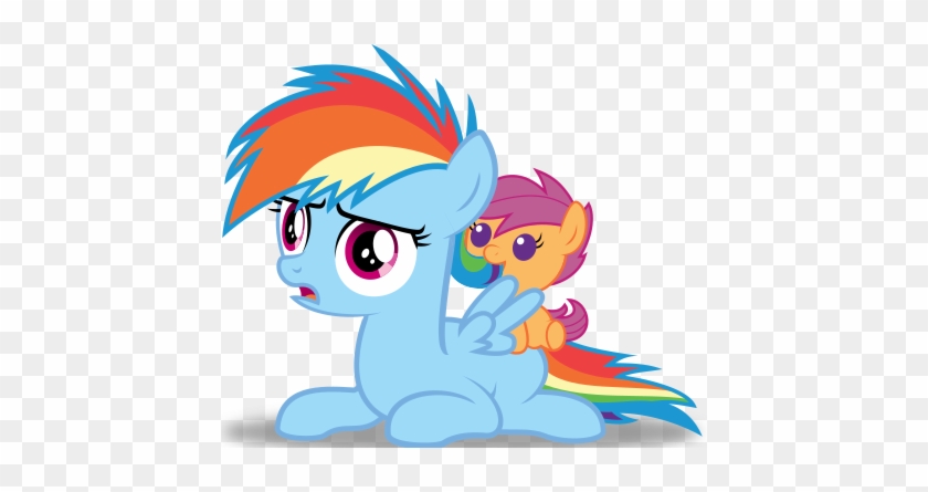 Baby Scootaloo And Rainbow Dash - My Little Pony #887849