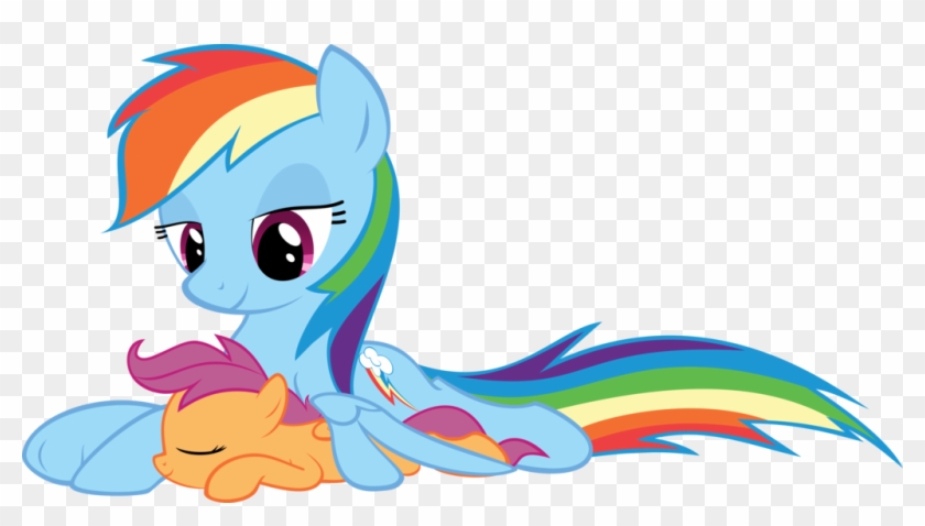 Rainbow Dash And Scootaloo By Iamadinosaurrarrr - Mlp Rainbow Dash And Scootaloo Vector #887859