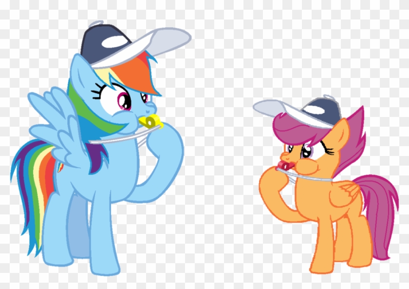 Rainbow Dash Scootaloo Pony Cartoon Mammal Vertebrate - Rainbow Dash And Scootaloo From My Little Pony #887905