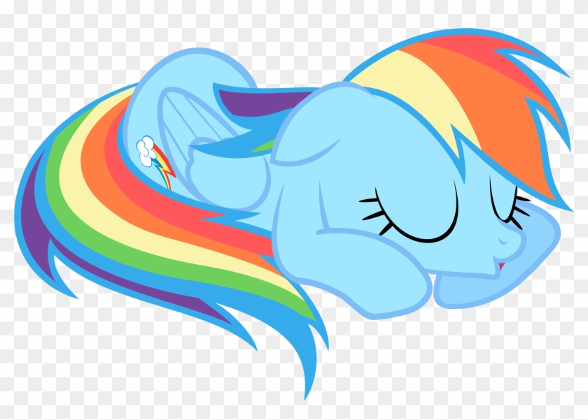 Rainbow Dash Flying Vector Images Hdimagelibcom - Rainbow Dash Sleeping #887930