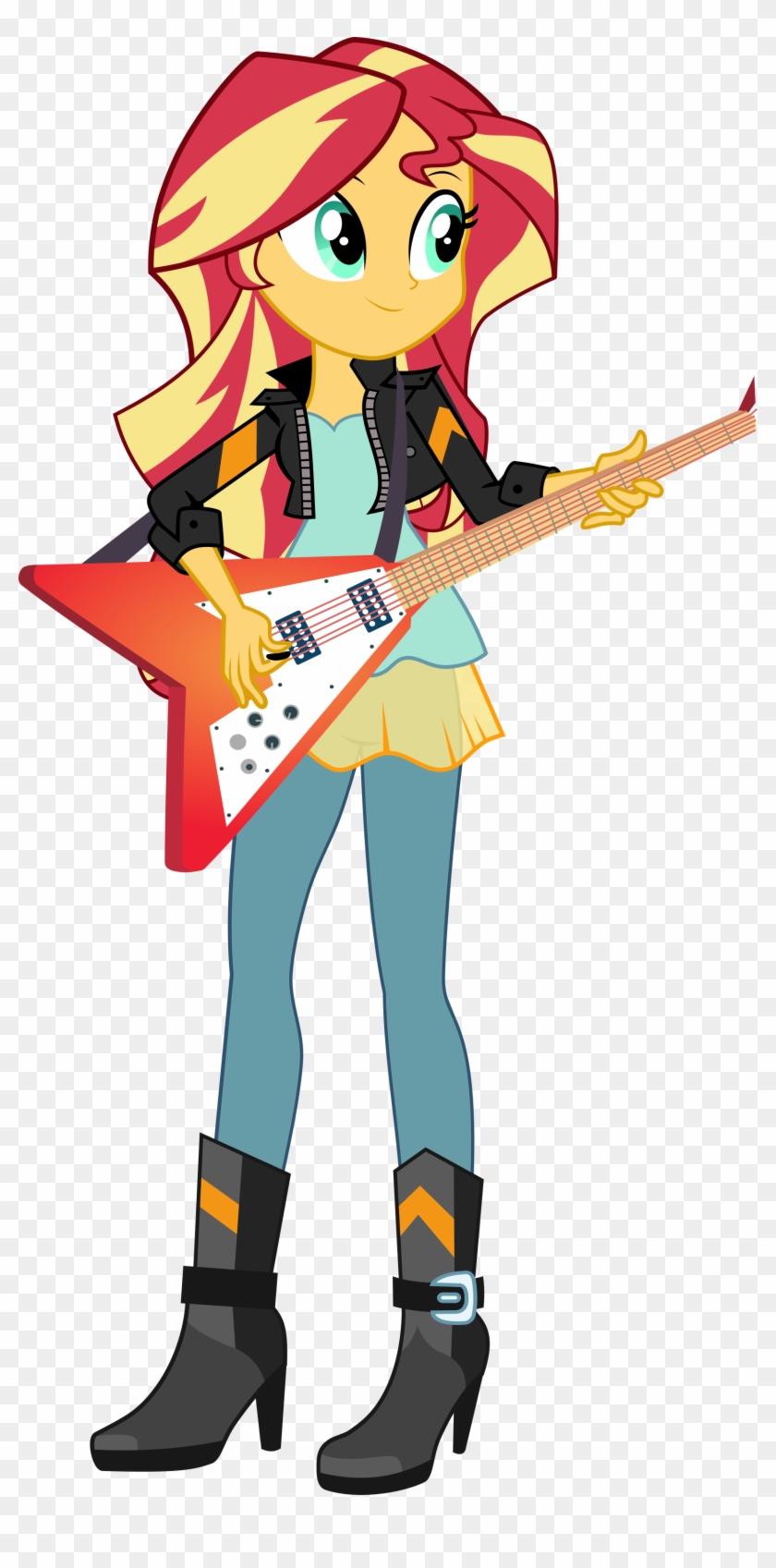 Sparx24488, Equestria Girls, Flying V, Friendship Games, - Sunset Shimmer Guitar #887927