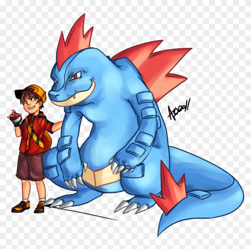 Digital Art Deviantart Fan Art - Pokemon Ethan And Feraligatr #887998