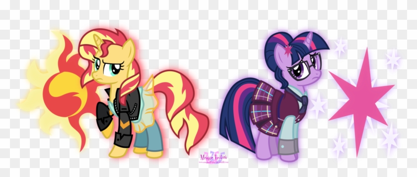 Sunset Shimmer Vs Twilight Sparkle By Meganlovesangrybirds - Twilight Sparkle And Sunset Shimmer #888022