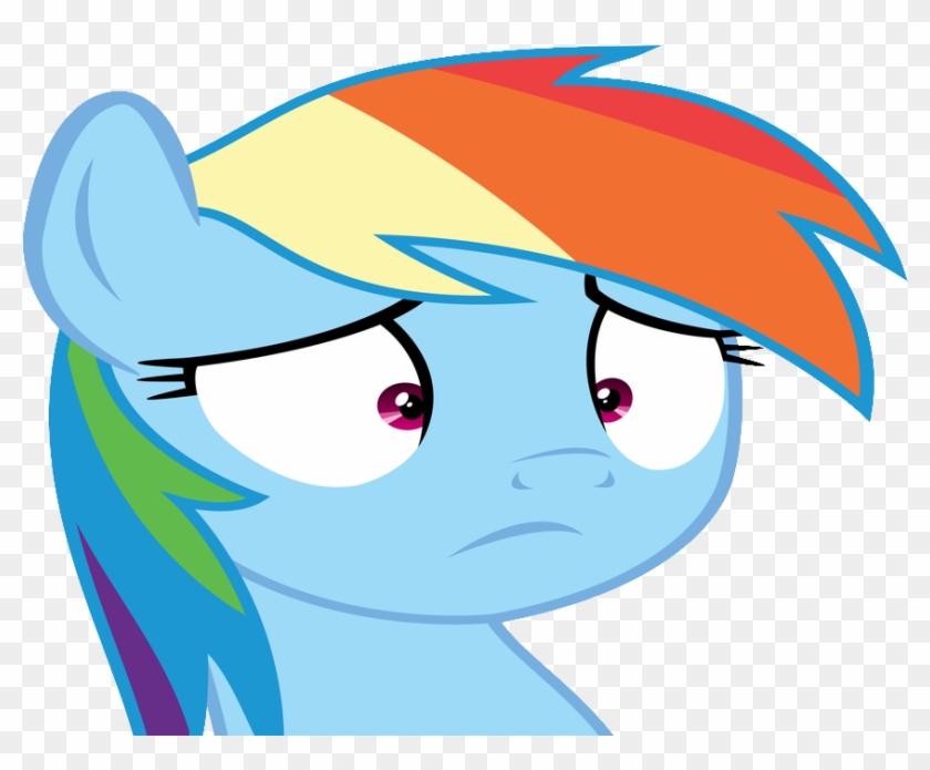 Sticker Other Rainbow Dash My Little Pony Mlp Bleu - Rainbow Dash Surprised Face #888021