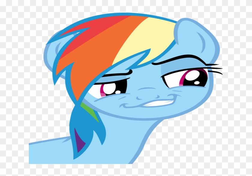 Sticker Other Rainbow Dash My Little Pony Poney Bleu - Funny Rainbow Dash Faces #888055