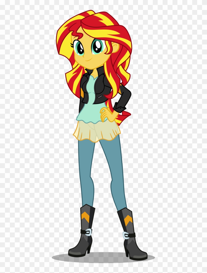 Applec1234, Boots, Clothes, Digital Art, Equestria - Sunset Shimmer #888088