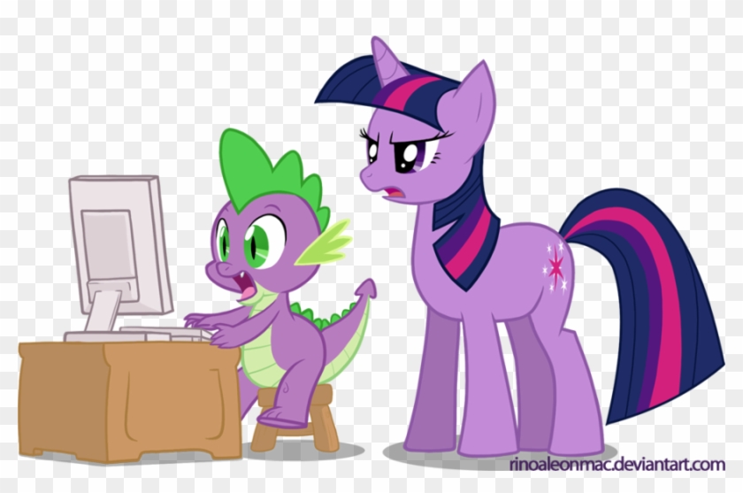 Spike And Twilight Sparkle By Rinoaleonm - Applejack And Rainbow Dash #888105