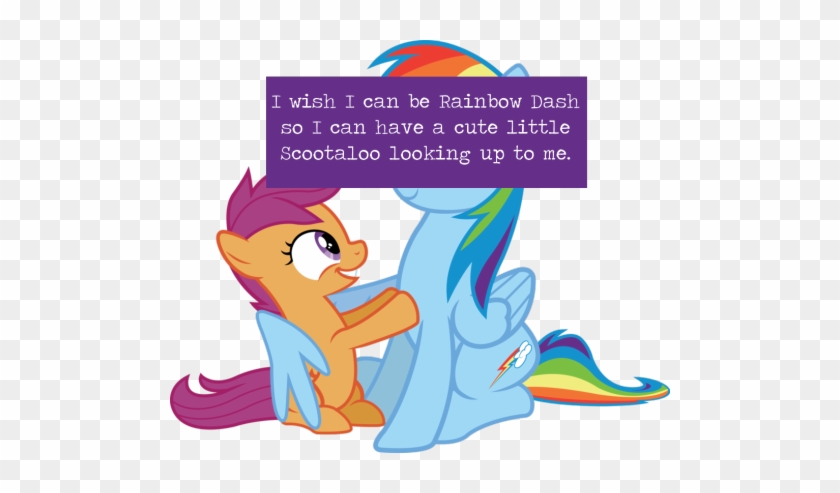 I Wish I Can Be Rainbow Dash So I Can Have A Cute Little - Cartoon #888106