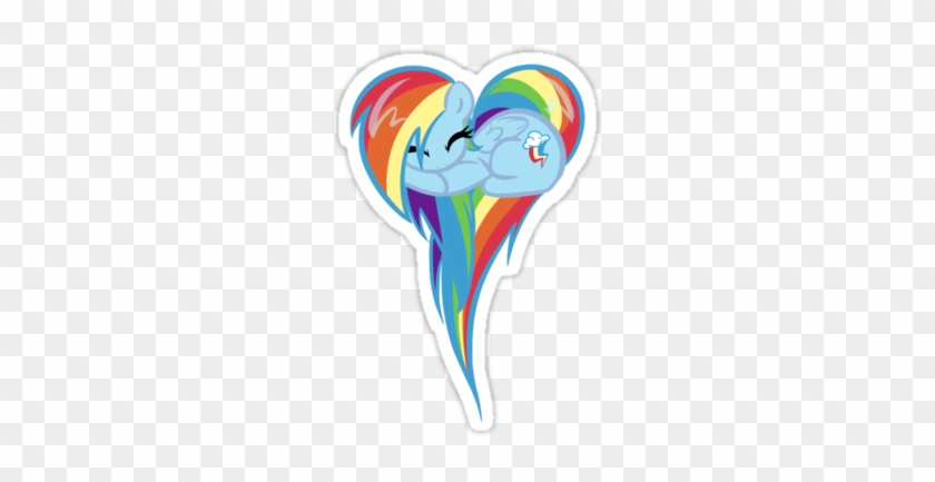 My Little Pony Heart Of Rainbow Dash Sticker - Rainbow Dash Heart #888120