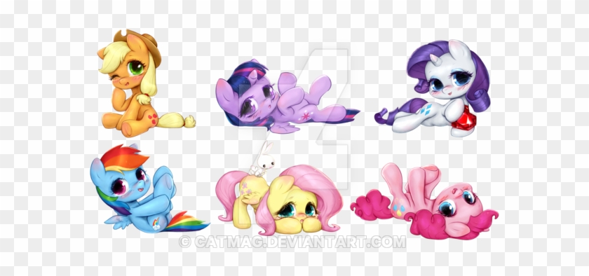 My Little Pony Mane 6 Chibi By Catmag - Chibi My Little Pony #888213