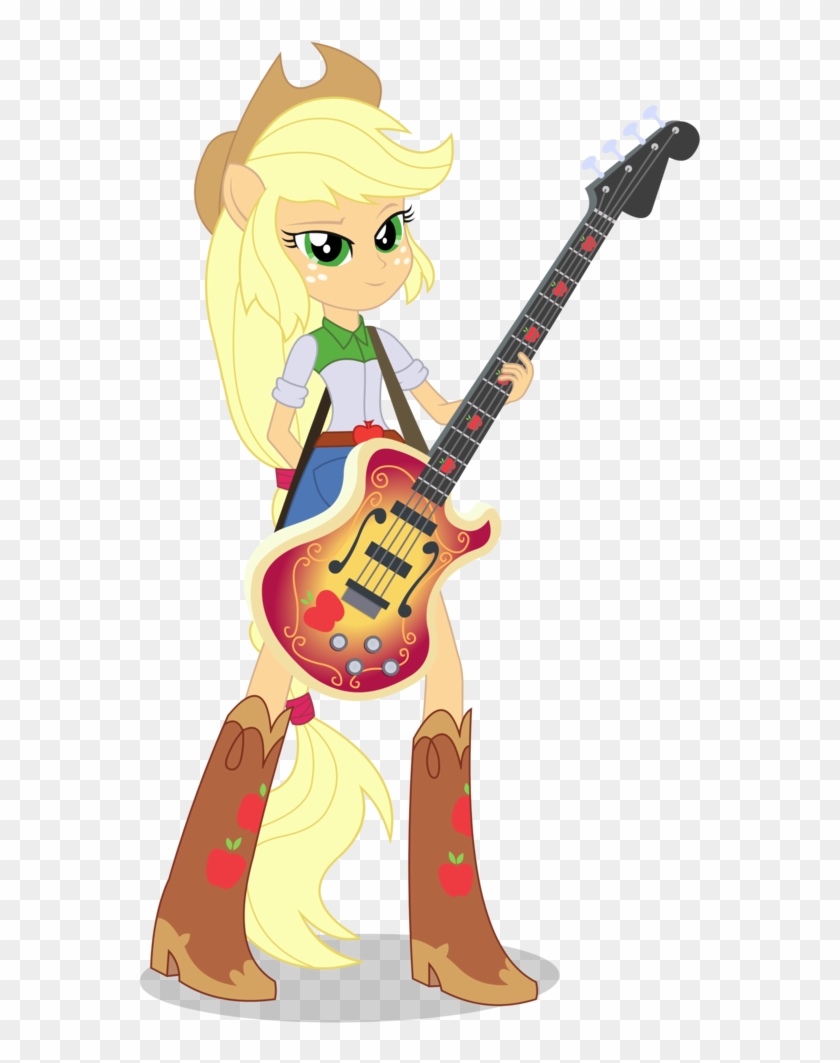 Negasun, Bass Guitar, Boots, Clothes, Cowboy Boots, - My Little Pony Rainbow Rocks Applejack #888391