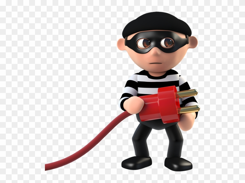 3d Funny Cartoon Criminal Burglar Character - Coffee Burgler #888396