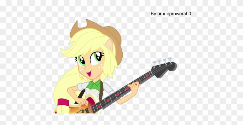 Brunoprower500, Bass Guitar, Equestria Girls, Ponied - Applejack #888439