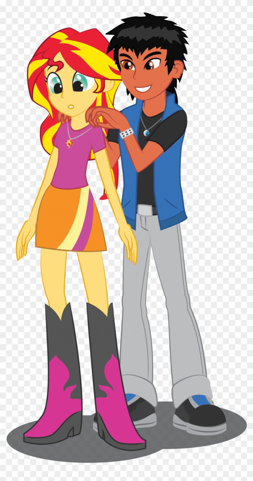 A Gift For Sunset Shimmer By Redtriangle On Deviantart - Sunset Shimmer En Hombre #888485