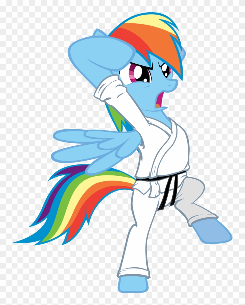 Rainbow Dash Twilight Sparkle Rarity Pinkie Pie Applejack - My Little Pony Karate #888498